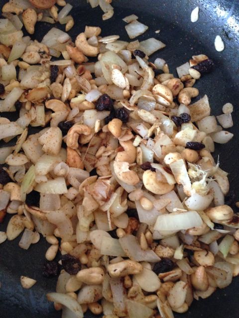 pilaf - onions and nuts