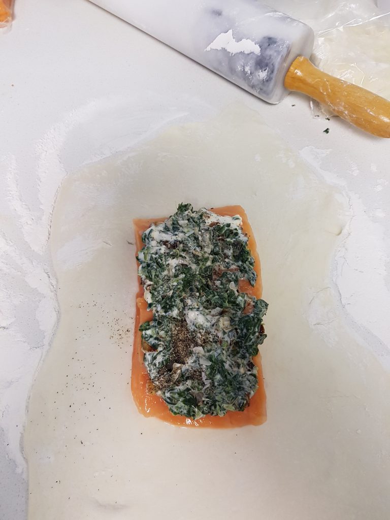 salmon-fishspinach